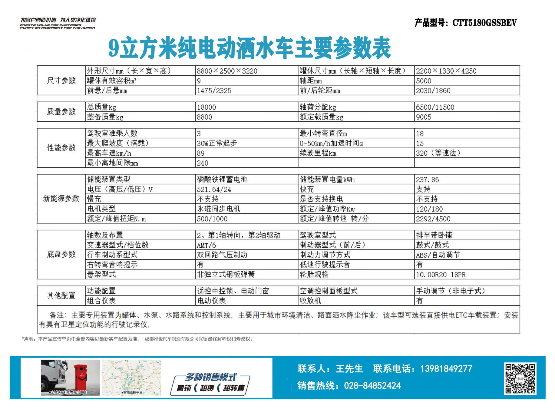 9立方米純電(diàn)動灑水車(chē) 9立方米純電(diàn)動灑水車(chē)